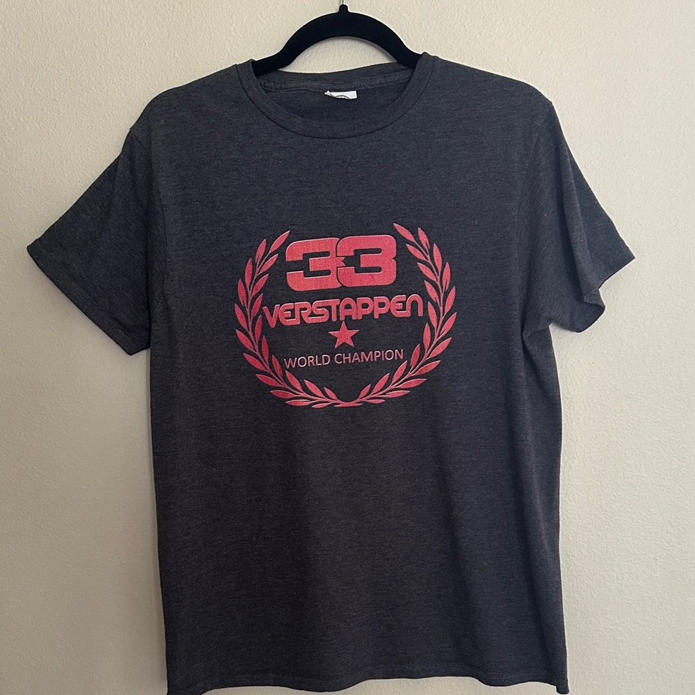 Verstappen World Champion Gray T-Shirt EUC